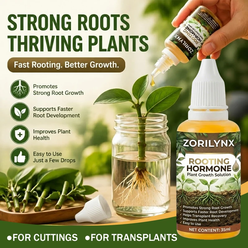 Plant Growth Solution Rooting Hormone Promotes Strong Root Growth Supports Faster Development and Improves Plant Health ZORILYNX