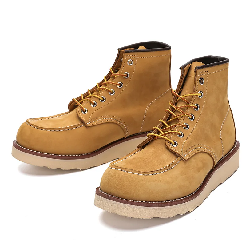 Genuine Leather Boots for Men New Man Vintage Ankle Boots