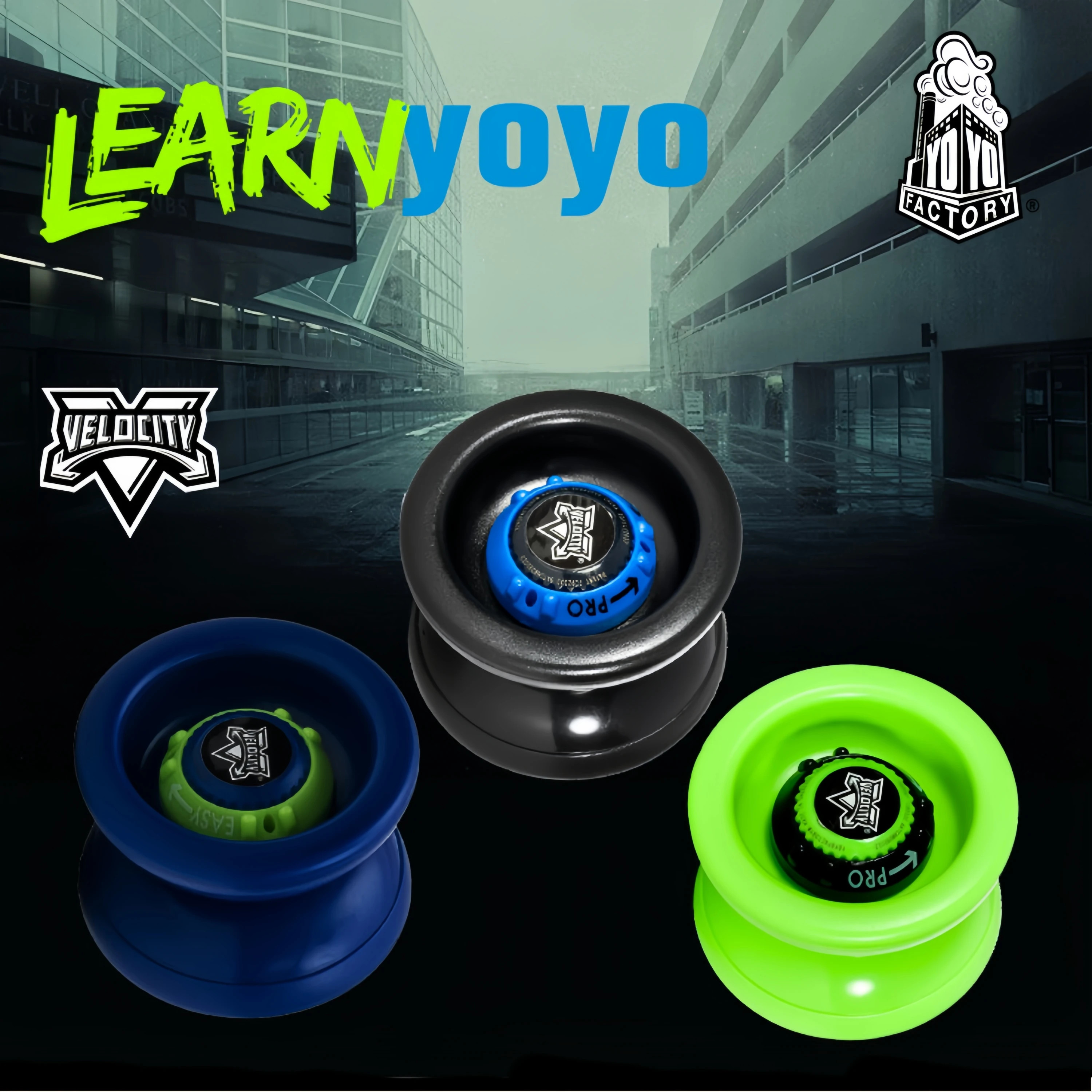 Yoyofactory VELOCITY Adjustable Wheelbase Responsive/Unresponsive Professional Yoyo