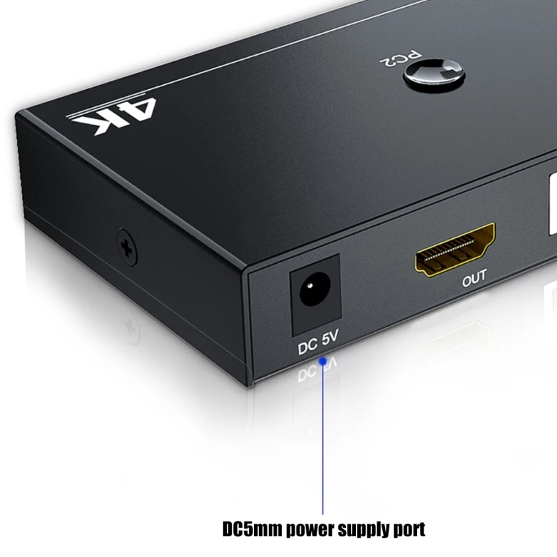 Высокоскоростной переключатель KVM 2 в 1, выход 4K60 Гц, KVm-переключатель для совместного использования видео для ПК, экран для