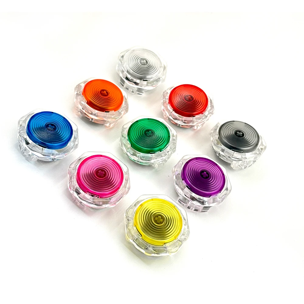 8pcs Sinoarcade Low Profile Mechanical Buttons with Kailh WIZARD POM Switches Hot-swappable  for Arcade Hitbox Snackbox