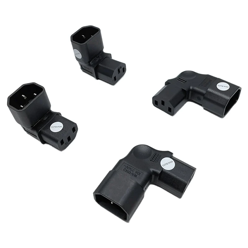 

IEC320 C14 To C13 Power Adapter PDU Plug/Socket 90 Degree for LCD Wall Mount TV Desktop Computer HDTV Printer