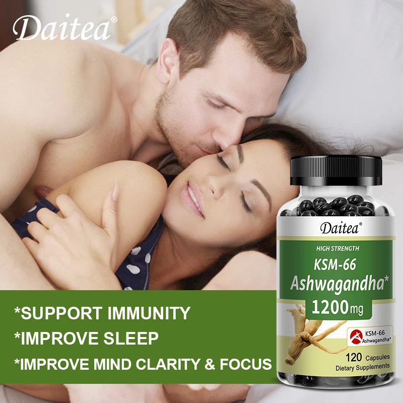 KSM-66 アシュワガンダ カプセル 1200MG - 不安軽減、ストレス軽減、睡眠改善、気分サポート サプリメント