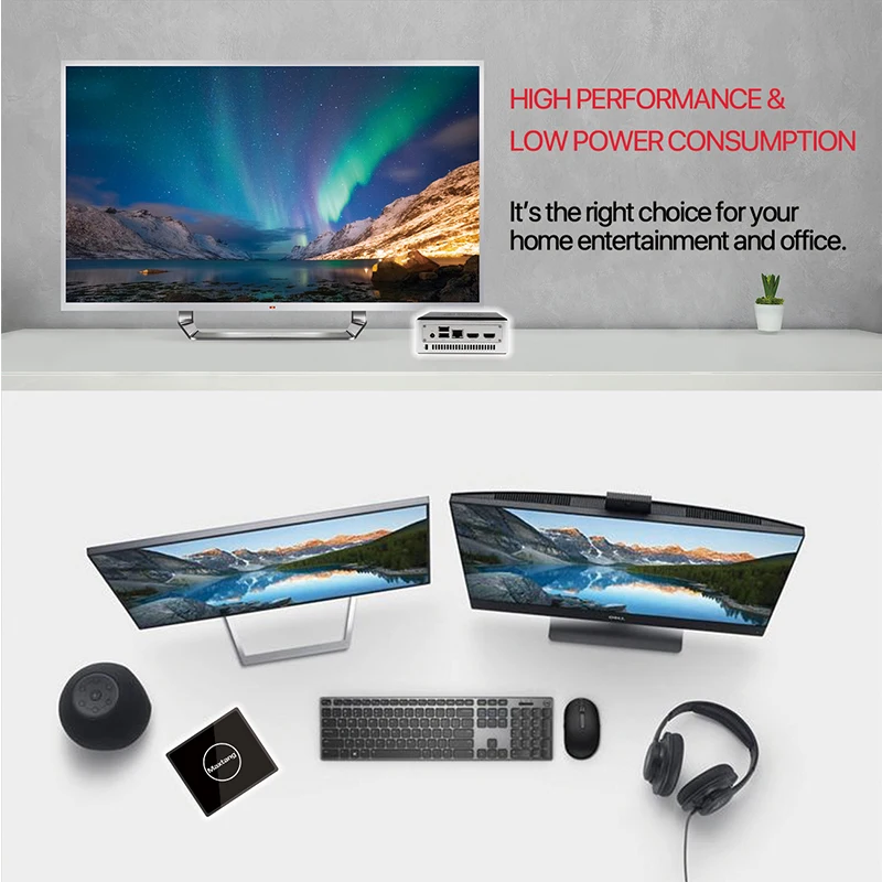 AMD Ryzen 3020E Mini PC da gioco DDR4 con WiFi Bluetooth 2x HDMI 4K Display Mini PC desktop