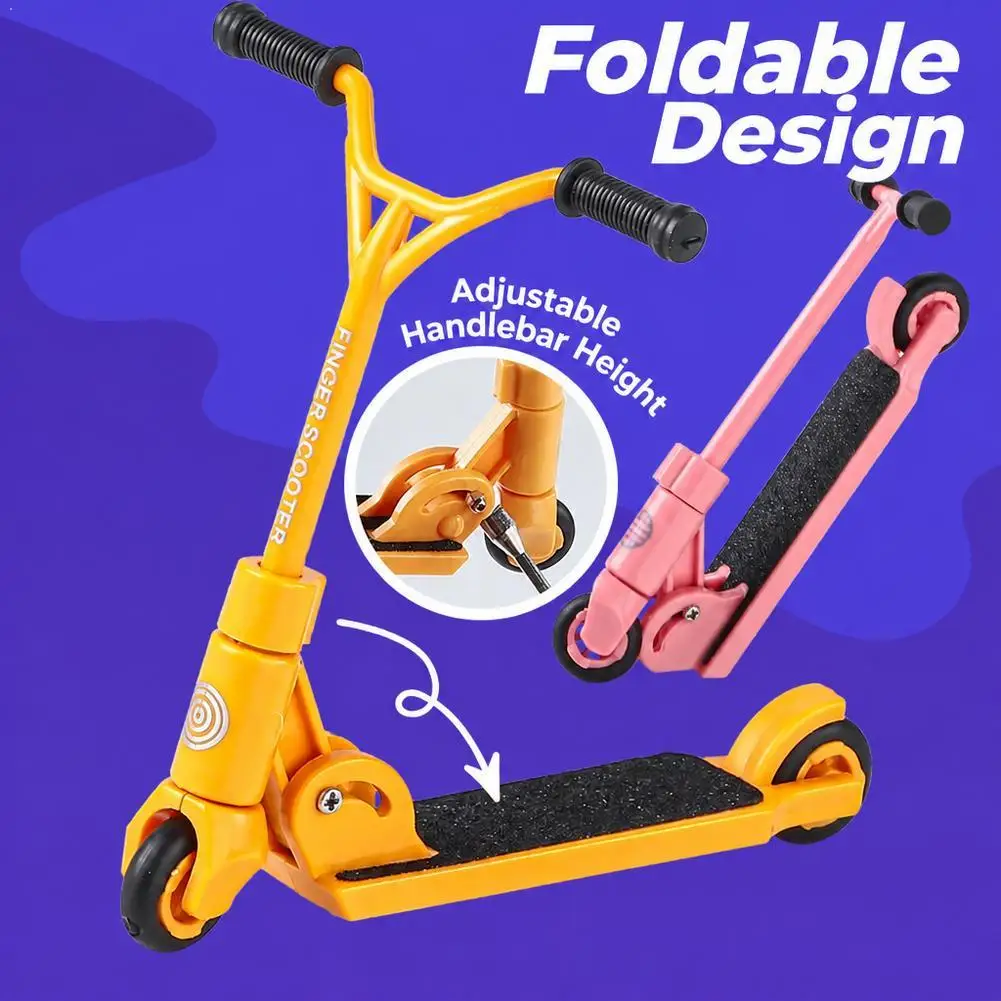 Foldable Finger Scooter Toy Interactive Desktop Fingertip Extreme Sports Mini Scooter Set with Wrench Tool Party Favors Gift