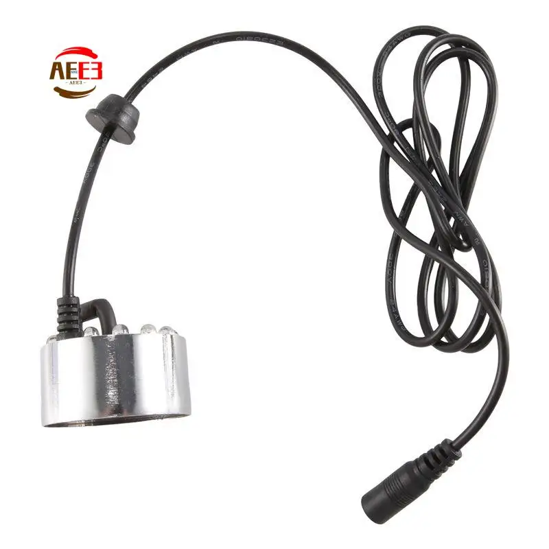 AEE3-Mini Mist Maker, 12 LED Mister Fogger Water Fountain Pond Fog Machine Atomizer Air Humidifier For Halloween, Christmas