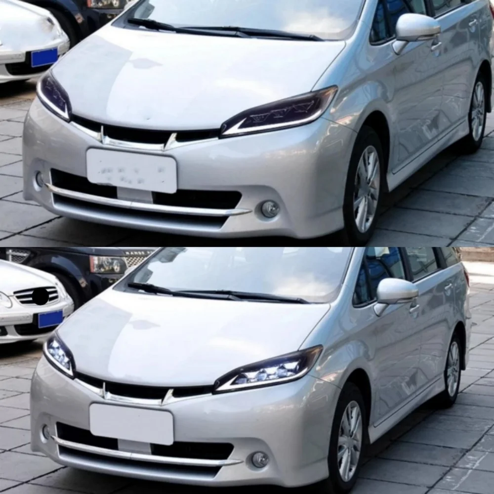 For Toyota Wish 2009-2015 convert LED Headlight assembly Daytime Running Light Turn signal