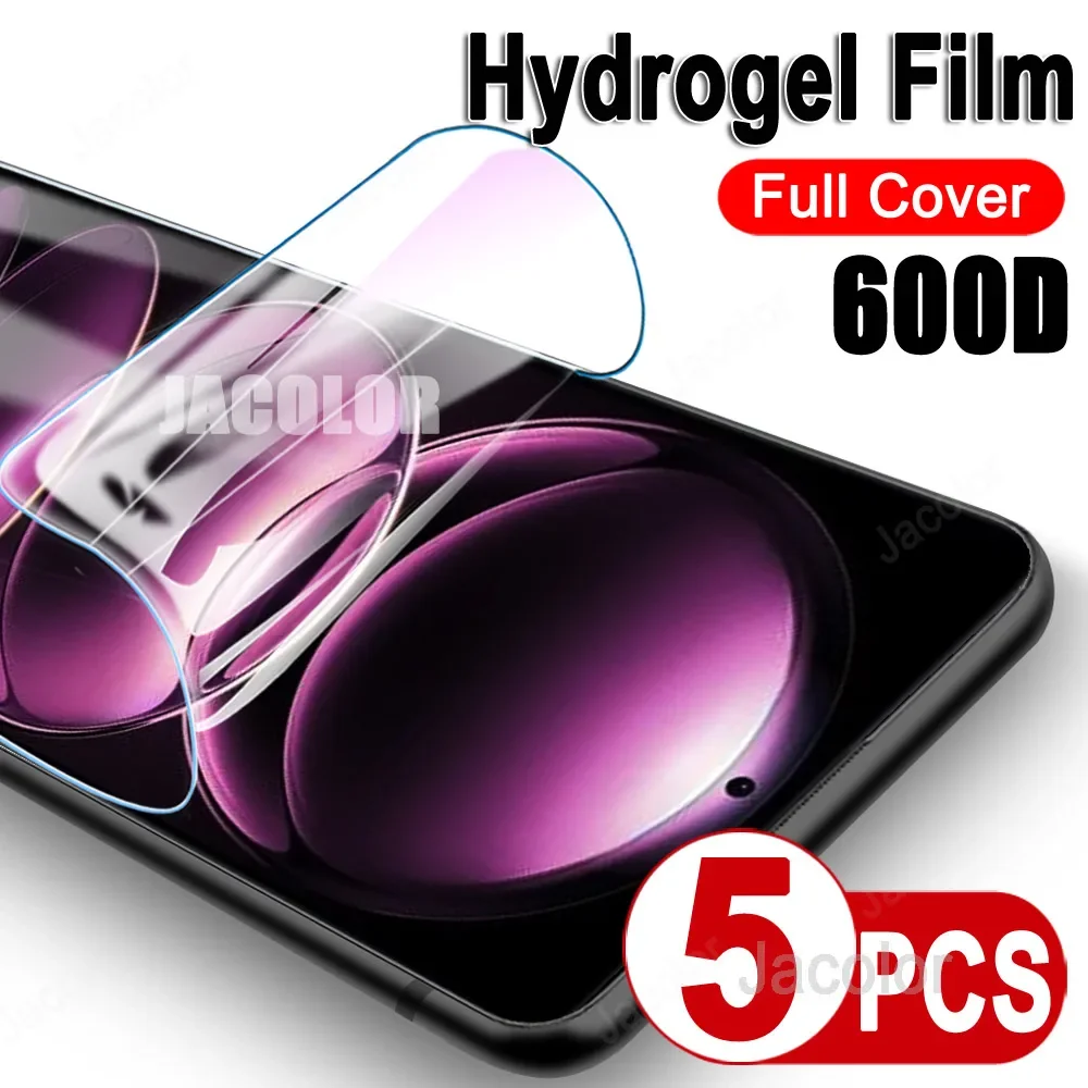 5pcs Hydrogel Film For Xiaomi Redmi Note 12T 12 S T 4G Pro 5G Speed Plus Turbo 12Pro 4 5 G Full Cover Screen Protector Not Glass