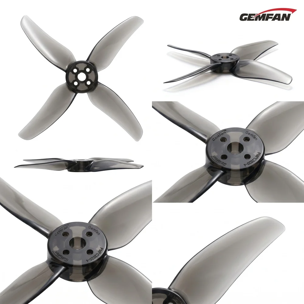 4Pairs 8Pcs GEMFAN D51 2020 2x2x4 2inch 50.3mm 4-Blade PC Propeller 1.5mm for RC FPV Racing Freestyle Tinywhoop BETA85X Drone