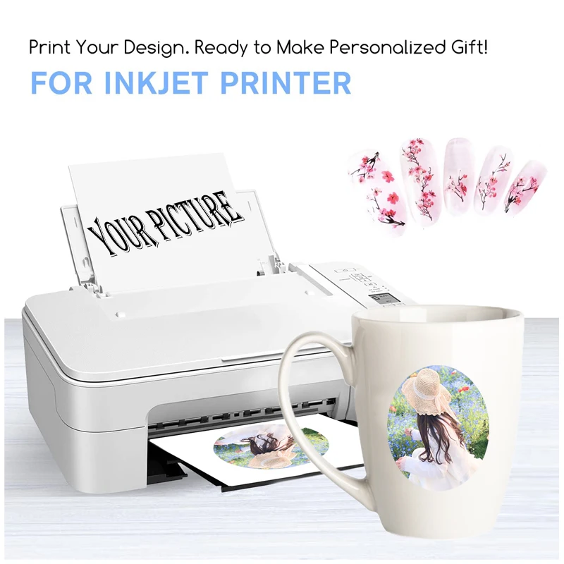 A4 Transparent Printable Sticker Paper 210*297mm Waterproof Self Adhesive paper for For Inkjet Printer DIY Label