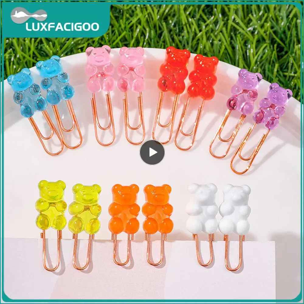 Маленький медведь, зажим для бумаги, многоразовая новая Закладка, зажим для бумаги, креативные зажимы для бумаги, офисные принадлежности, зажим для пэчворка, милый металлический мультяшный зажим