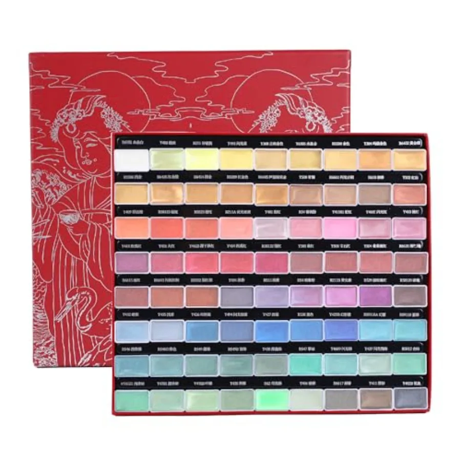 

Metallic Watercolor Paint Set 72 Colors - Professional Shimmer Watercolor Paints with High Pigment Density, Watercolor Art Draw
