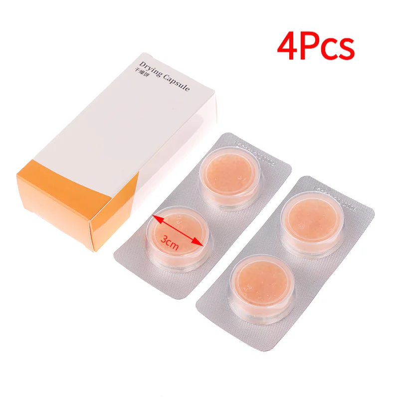 *4Pcs Hearing Aid Drying Capsules Desiccant Dehumidifier Drying Pallet For BTE