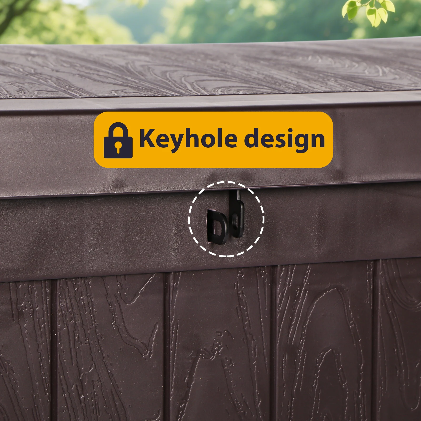 صندوق تخزين خارجي مقاوم للأشعة فوق البنفسجية ومقاوم للماء لوسائد أثاث الفناء الخارجية #4