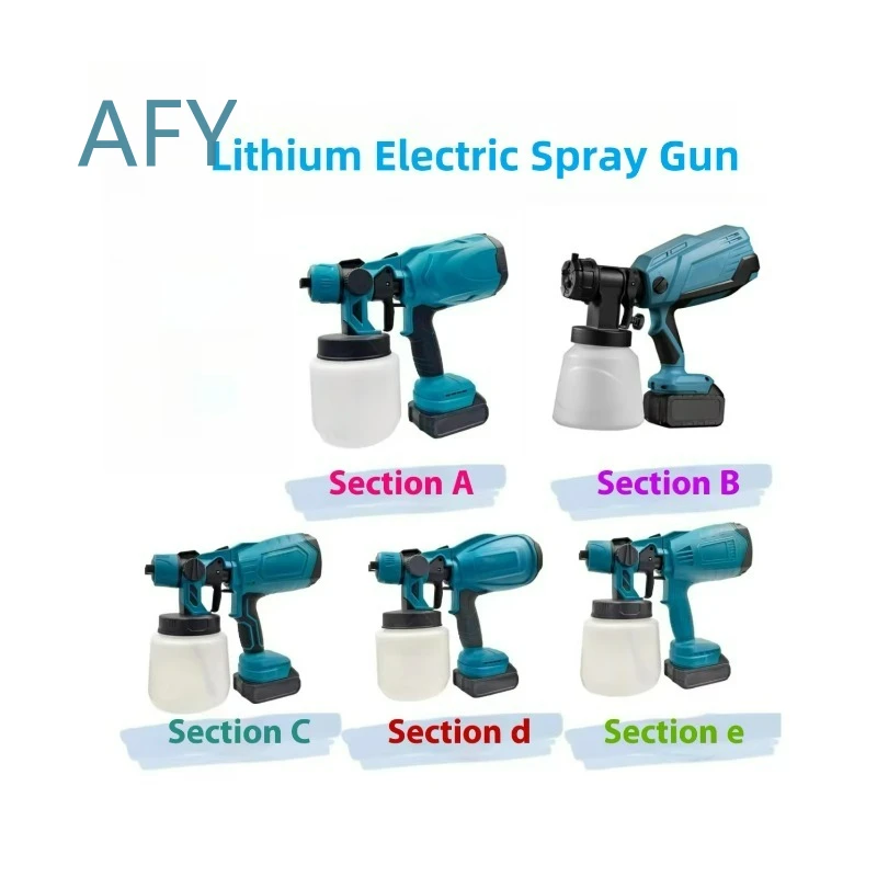 Portable Cordless Spray Gun with 2000 PSI Pressure for Electric Airless Paint Sprayer for Automotive Furniture DIY Projects