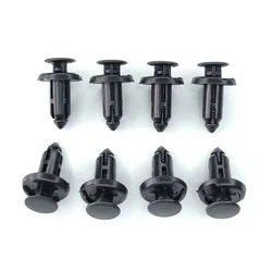 50Pcs 8mm Auto Bumper Fastener For Toyota Nissan Honda Plastic Rivet Retainer Push Engine Cover Fender Car Door Trim Panel Clips