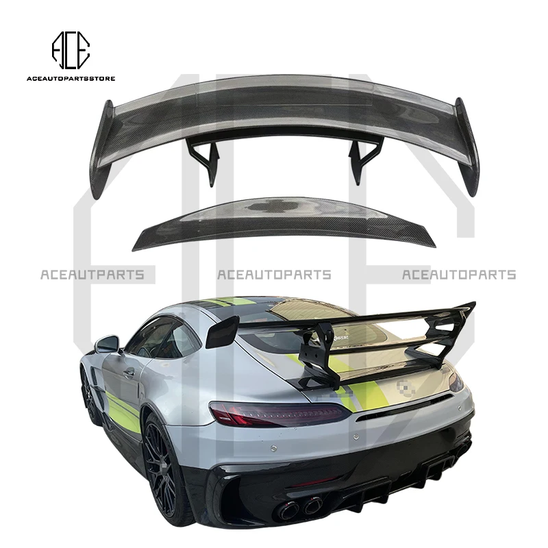 

Black Series Rear Wing For AMG GT GTS BS Carbon Fiber Rear Wing For AMG GT Carbon Fiber Rear Trunk Wing With Lights