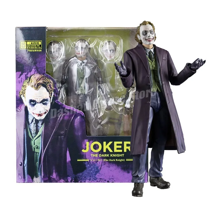 Figuras de acción de SHF The Joker Dark Knight, Colección móvil de articulaciones de PVC, Escuadrón suicida, Heath Ledger, pudín, modelos de juguetes, 16cm