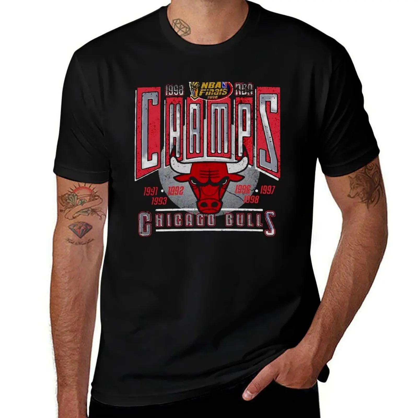 

Vintage Chicago Basketball Champions Retro 1998 T-Shirt man clothes cheap stuff oversized t shirts for men