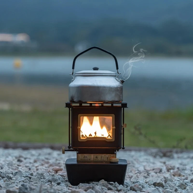

C77 Portable Landscape Stove Outdoor Camping Heater, Multi functional Lamp Cooking Burner Adjustable Flame Durable