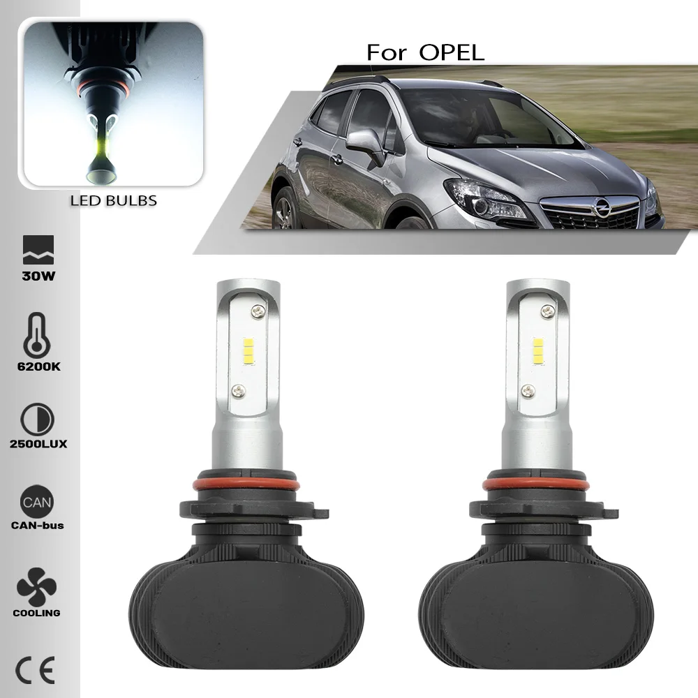 

High Power 8000LM LED Headlight White LED 9005 HB3 High beam Headlight For Opel mokka 2012-2018-2024