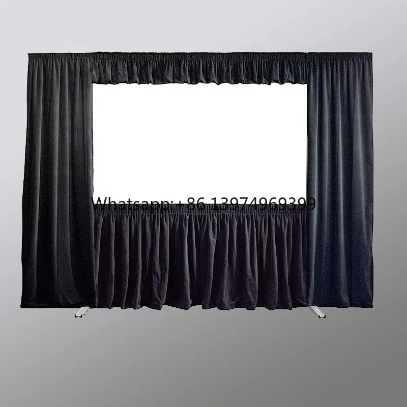 250 Inch Factory Price Portable Projector Screen Fast Fold Screen Outdoor Movie Screen with Drape Kits