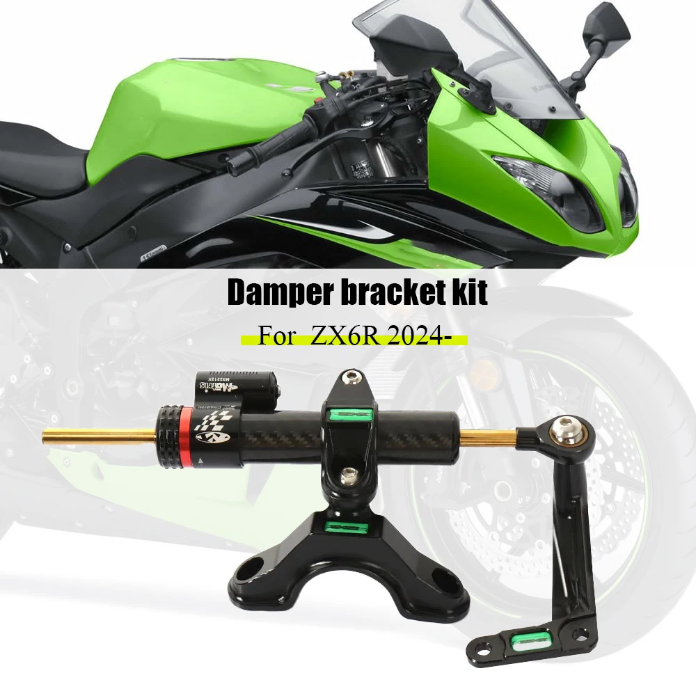 

For Kawasaki ZX6R ZX6R 2024- New Motorcycle Stabilizer Steering Damper Bracket Mounting Kit Support Accessories