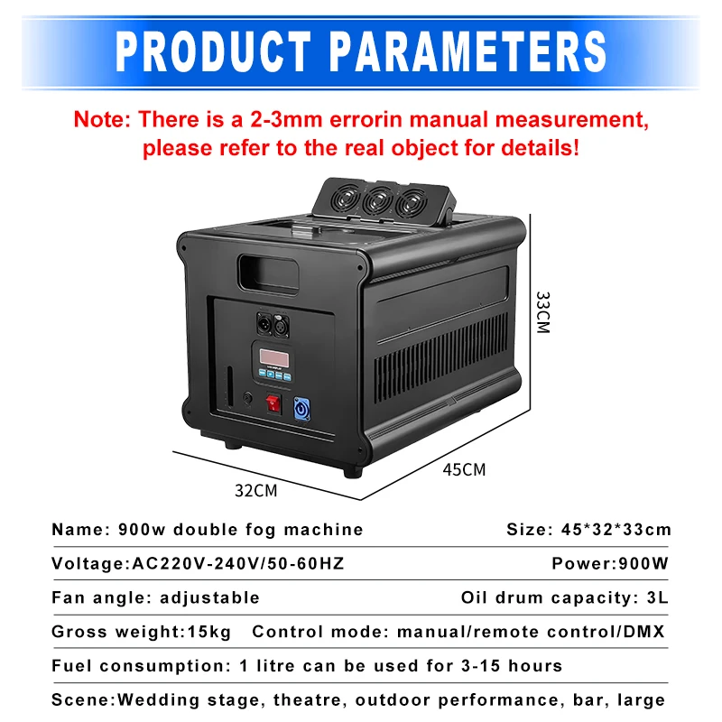 600W 900W DMX Haze Machine Smoke Machine Stage DJ Wedding Film Crew Forest Mist Effect Fog utilizzando il liquido atomizzante per Disco Bar