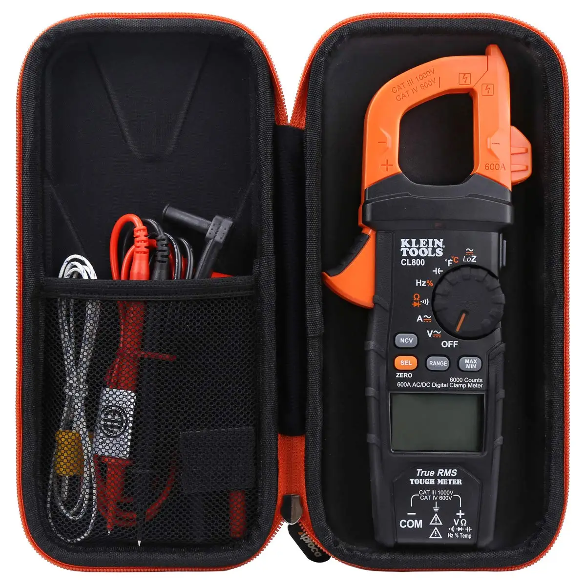 

Digital Clamp Meter Storage Bag, Portable EVA Case for CL800 CL810 CL700 CL600, Shockproof Carrying Pouch