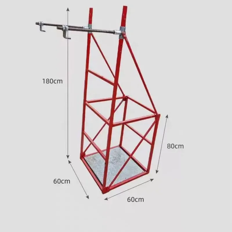 High Altitude Suspended Basket Steel Structure Working Cage Outdoor Wall Construction Frame For Building Installation