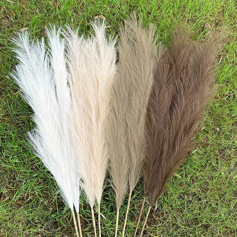 70-120cm Artificial Pampas Grass Fake Reed Plants Bouquet  Wedding Decoration Home Living Room DIY Vase Decoration Tail Grass