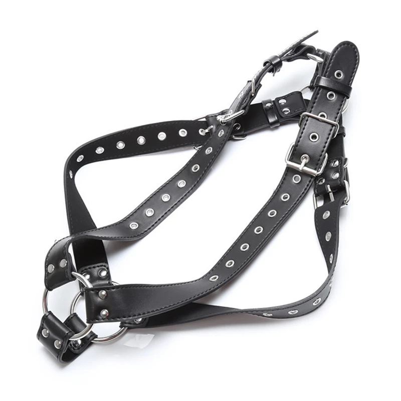 صنم مثلي الجنس الجلود مربط صدر أحزمة قابل للتعديل الجسم الجنسي عبودية قفص تسخير الأشرطة فاسق الهذيان مثلي الجنس الملابس للجنس الكبار #6