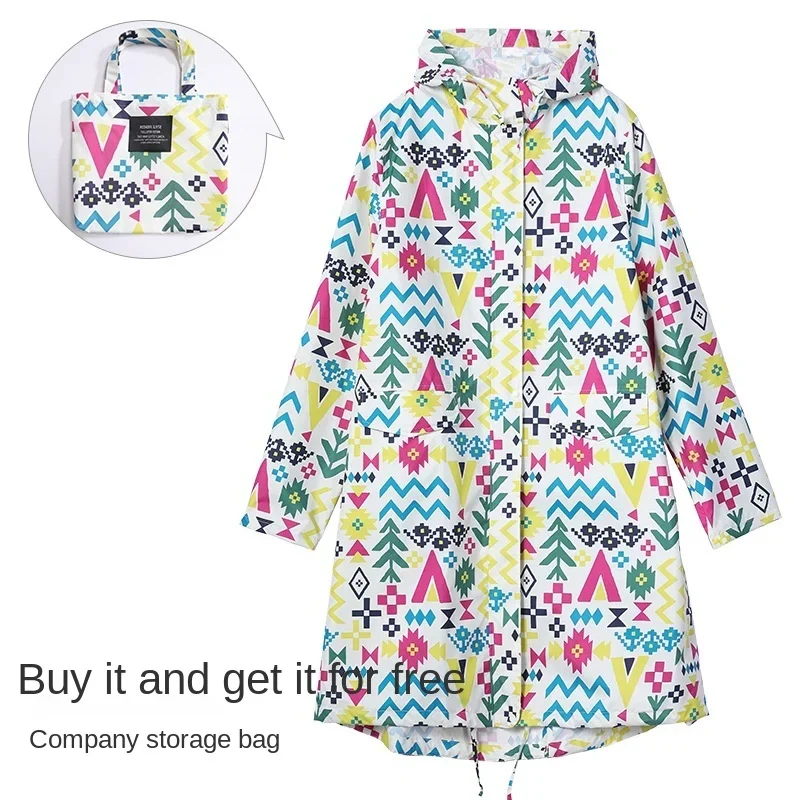 New Stylish Long Rain Coat Women Waterproof Hooded Light Hiking Men Rain Coat Portable Rain Jacket Cloak