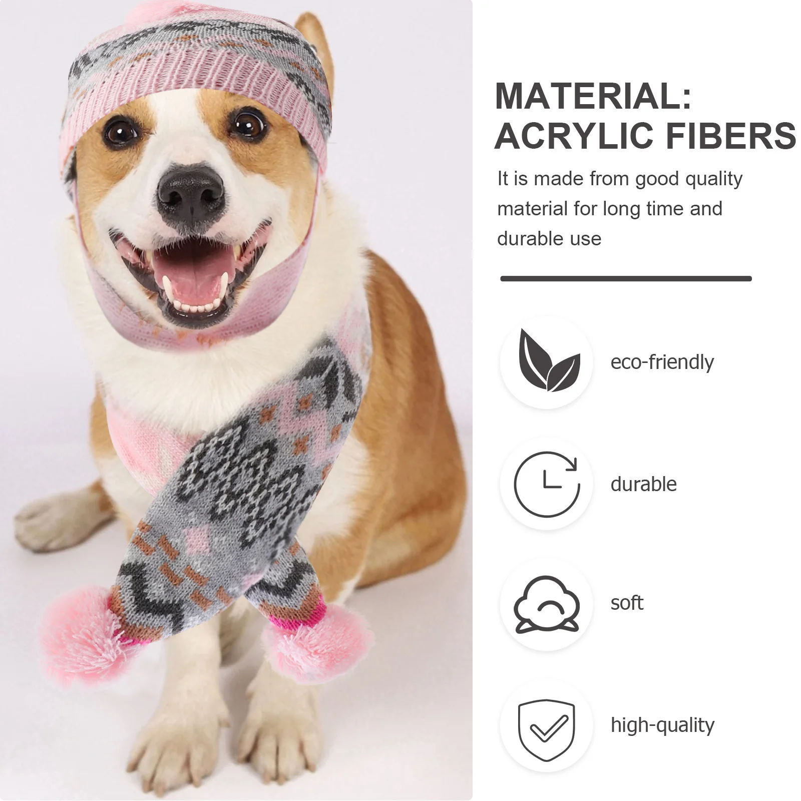 

1Set Pet Christmas Costume Supplies Xmas Puppy Hat Pet Puppy Scarf Dog Supplies Holiday Party Outfit Adorable Chic Style