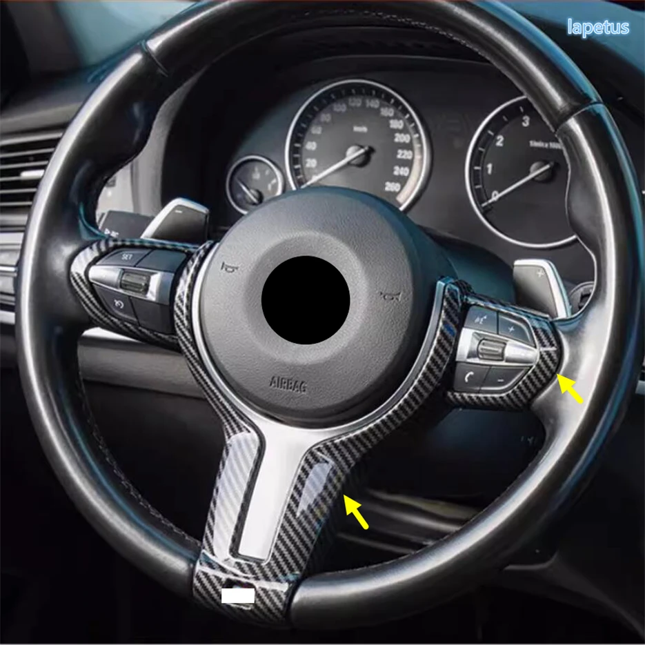

Car Steering Wheel Decor Cover Trim For BMW F Chassis F06 F10 F11 F12 F15 F16 F20 F21 F22 F23 F30 F32 F34 M-Sport Carbon Fiber