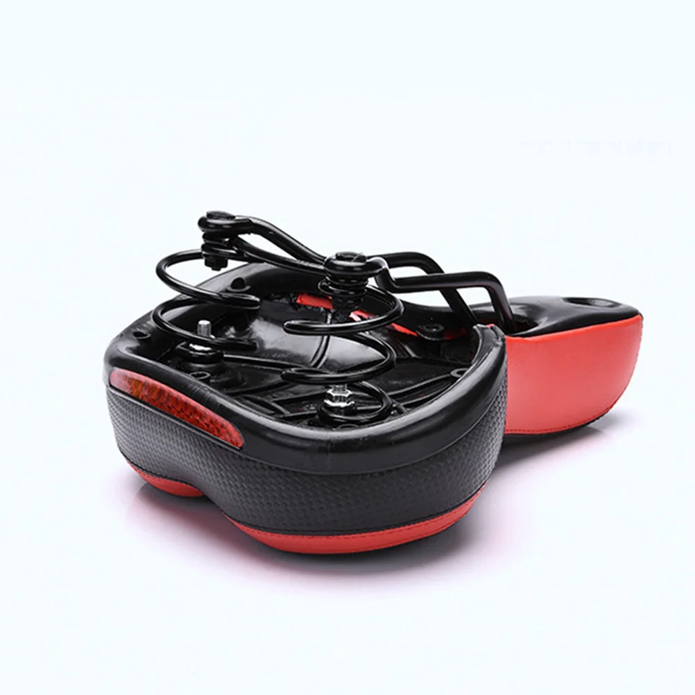 Universal Bike Saddle Thicken Rear Wide Pad Black Red Double Spring Steel Base Seat Cycling Cushion for Road Mountain Racing