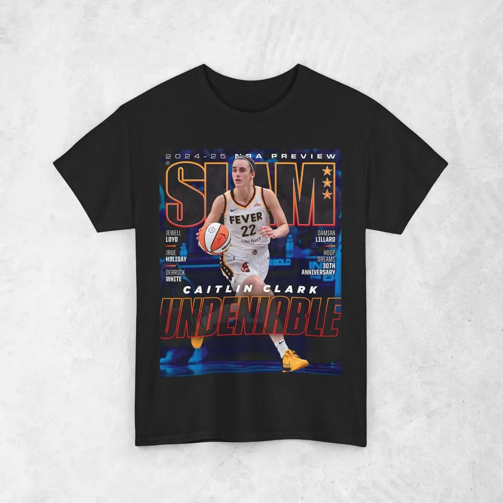 Caitlin Clark Shirt Indiana Fever WNBA SLAM Cover T-Shirt Unisex Sports Tee Vintage Retro Basketball Streetwear Gift For Women