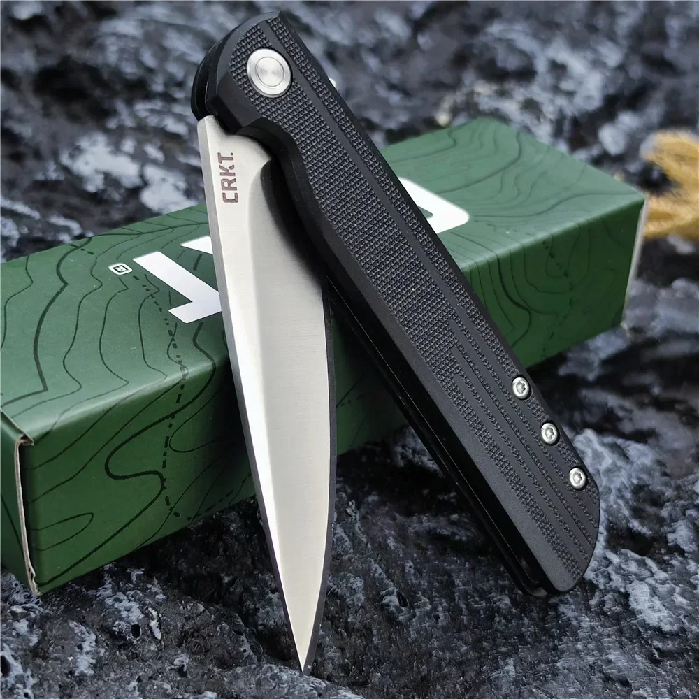 Outdoor Pocket 3801 3802K Folding Knife 8Cr13Mov Blade EDC Flipper Knife Black G-10 Handles Survival Tactical Hunting Knives