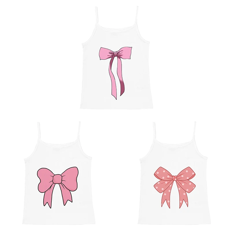 

Y2k Vintage Cute Baby Tees Pink Bow Graphics Fairy T-shirt 2000s Summer O-neck Short Sleeve Women Corset White Fashion Crop Tops