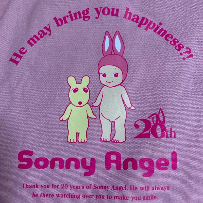 Sonny Angel 15th Anniversary Catalog periphery Cartoon Bag Cute Rabbit Ear Band Pocket Yellow Drawstring Storage Gift Bag Cloth