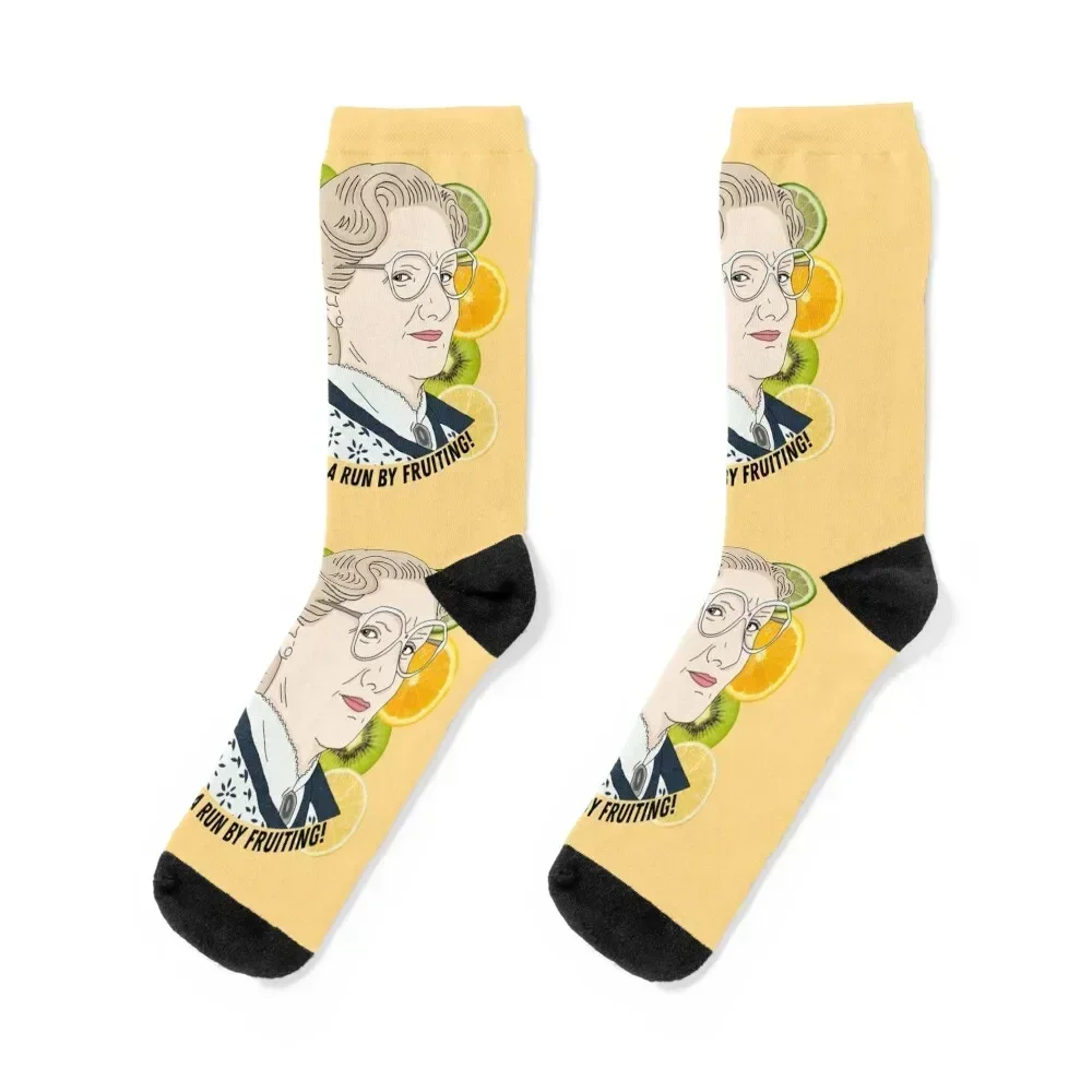 

Mrs Doubtfire Run By Fruiting Socks sheer designer Novelties Men's Socks Luxury Women's