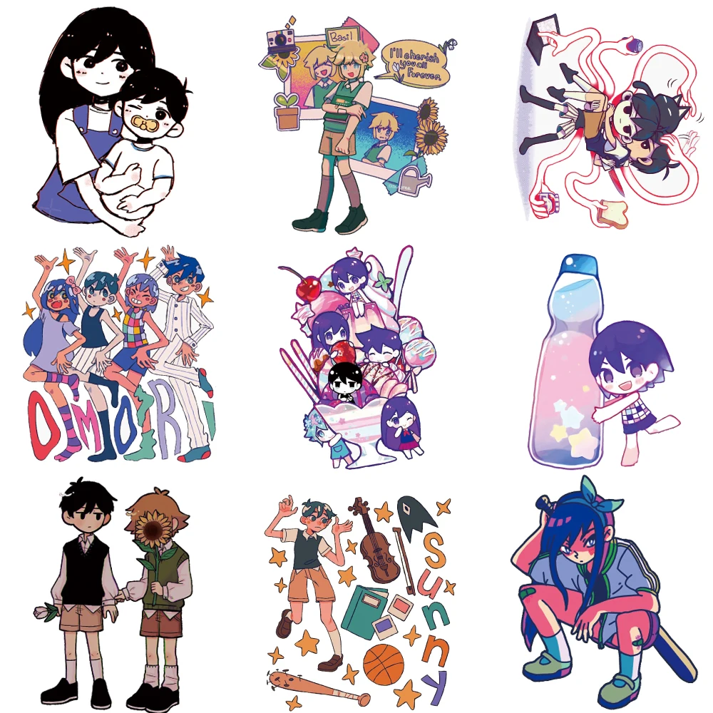 Pegatinas de dibujos animados Omori Sunny para niños, calcomanías de Anime, grafiti, coche, monopatín, portátil, impermeable, 10/30/60 piezas