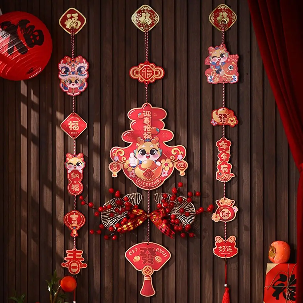 Pendentif Fruit Rouge Dragon pour la Décoration du Festival du Printemps, Planche à Neige, Fu Rick, Confrontement, Jubilation Rouge, Nouveau