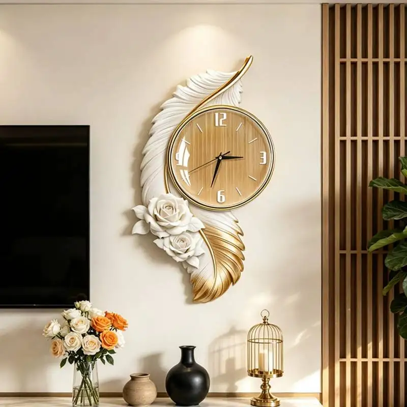 Unusualhands Humidity Month Wall Clock Wooden Old Quartz Aesthetic Digital Wall Clock Kitchen Silent Duvar Saati Home Decor