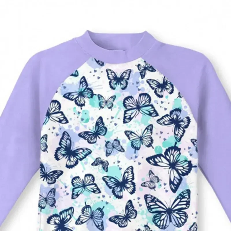 

Children Girls Quick-Dry Bathing Suit Summer Beach Wear 8-14 Years Two Piece Swimwear Long Sleeve Shirts Swimsuit