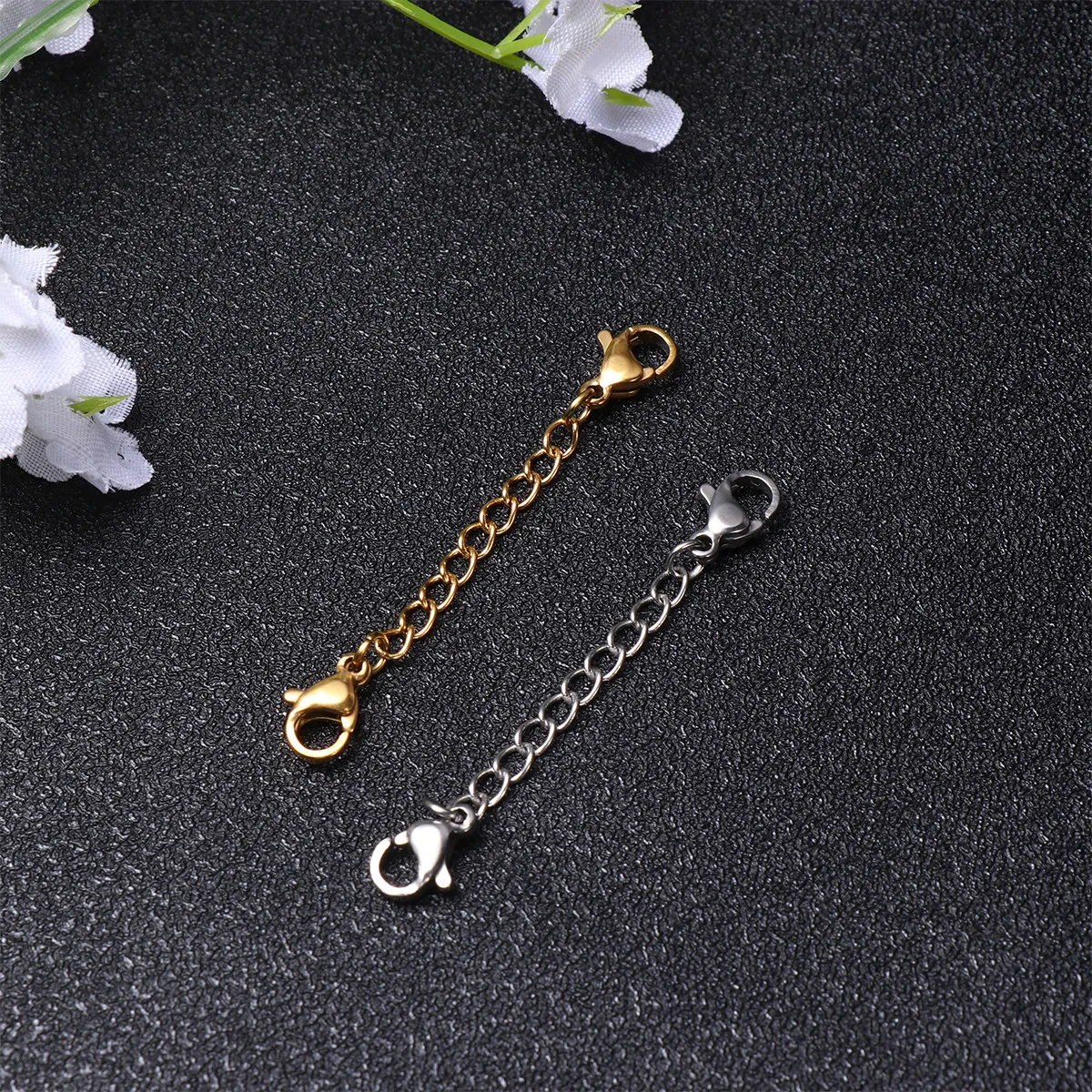 Jewelry Making Store - โซ่ต่อหัวเข็มขัดสแตนเลสทนทาน 12 ชิ้น สีเงินและสีทอง สำหรับทำเครื่องประดับ ใช้งานง่ายและจัดเก็บสะดวก
