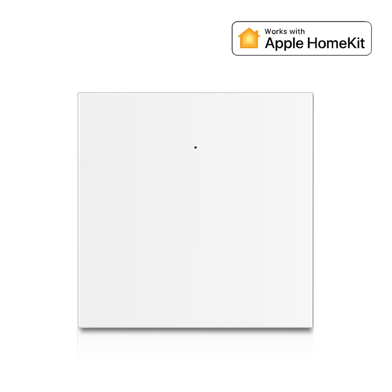 Button WiFi Smart Light ON/OFF Wall Switch No Needed Neutral Line EU UK 86x86mm Work With Apple HomeKit