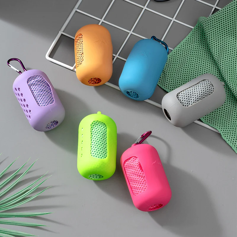 Cold Sports Towel,Outdoor Fitness Ice Towel,Sweat Absorbing And Cooling Silicone Cover Towel,Portable Versatile Hiking Towel