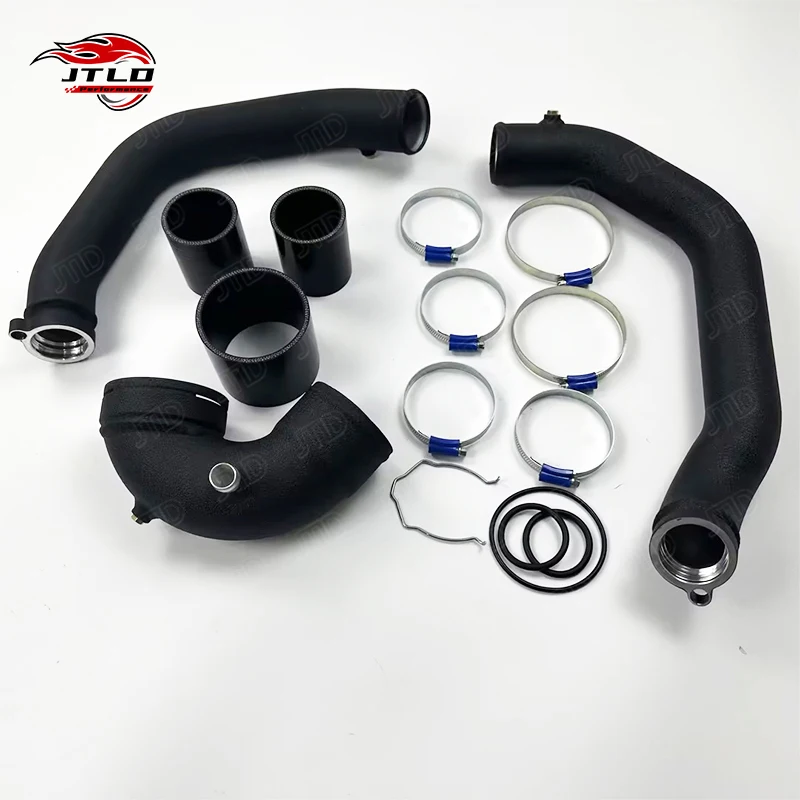JTLD Aluminum Charging Tube Pipe New For BMW S55 F80 M3 / F82 F83 M4 Twin Turbo Intake System Charge Pipe Kit
