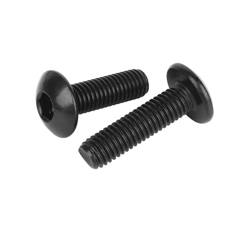 304 stainless steel electrophoretic black Large flat head hexagonal machine screw M6M8 M10 Mushroom head screw